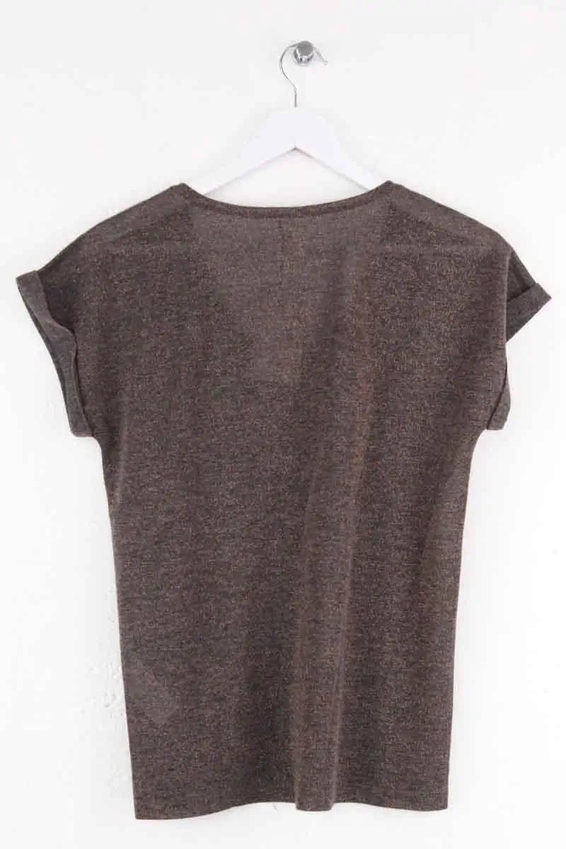 T-shirt Des Petits Hauts Gris en Coton