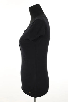 T-shirt Des Petits Hauts Hebou Noir en Coton