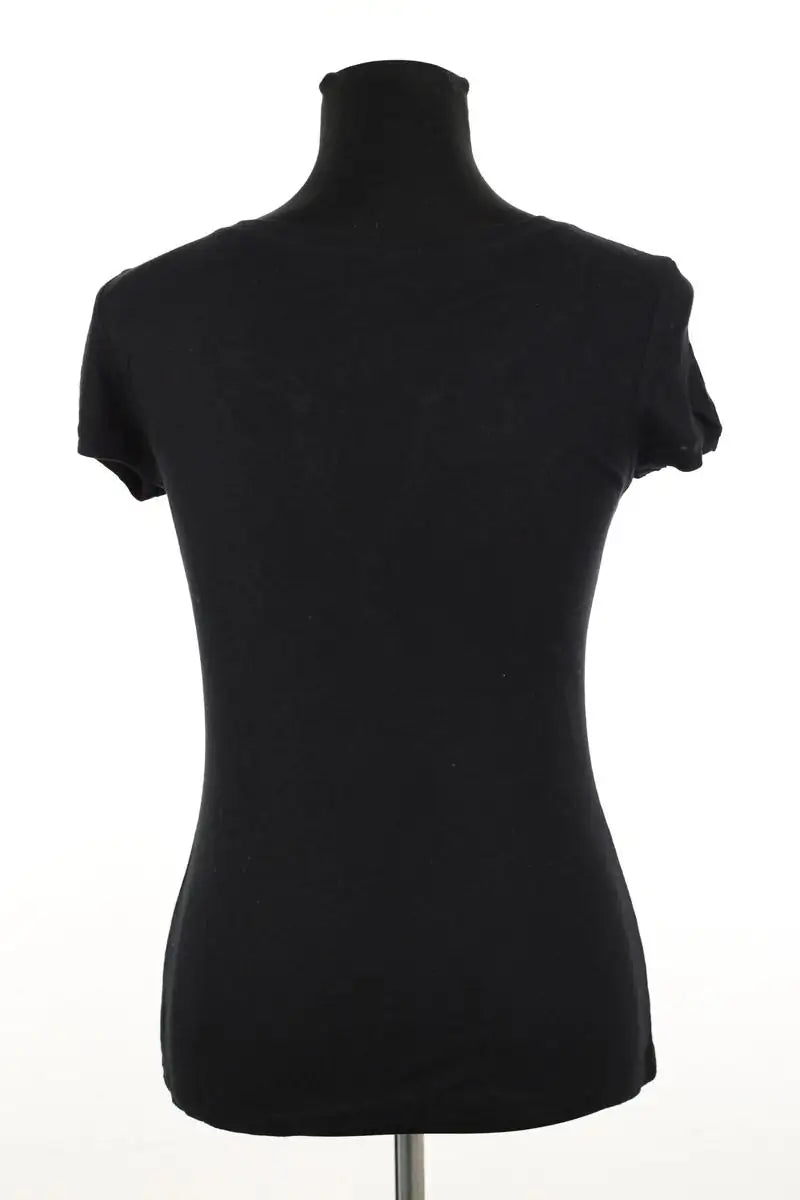 T-shirt Des Petits Hauts Hebou Noir en Coton