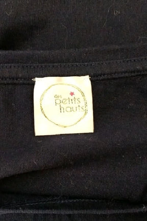 T-shirt Des Petits Hauts Marine en Coton