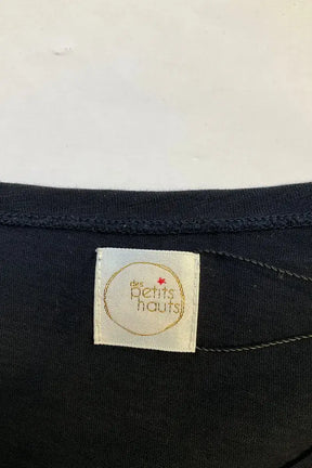 T-shirt Des Petits Hauts Marine en Coton