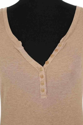 T-shirt Des Petits Hauts Marron en Coton