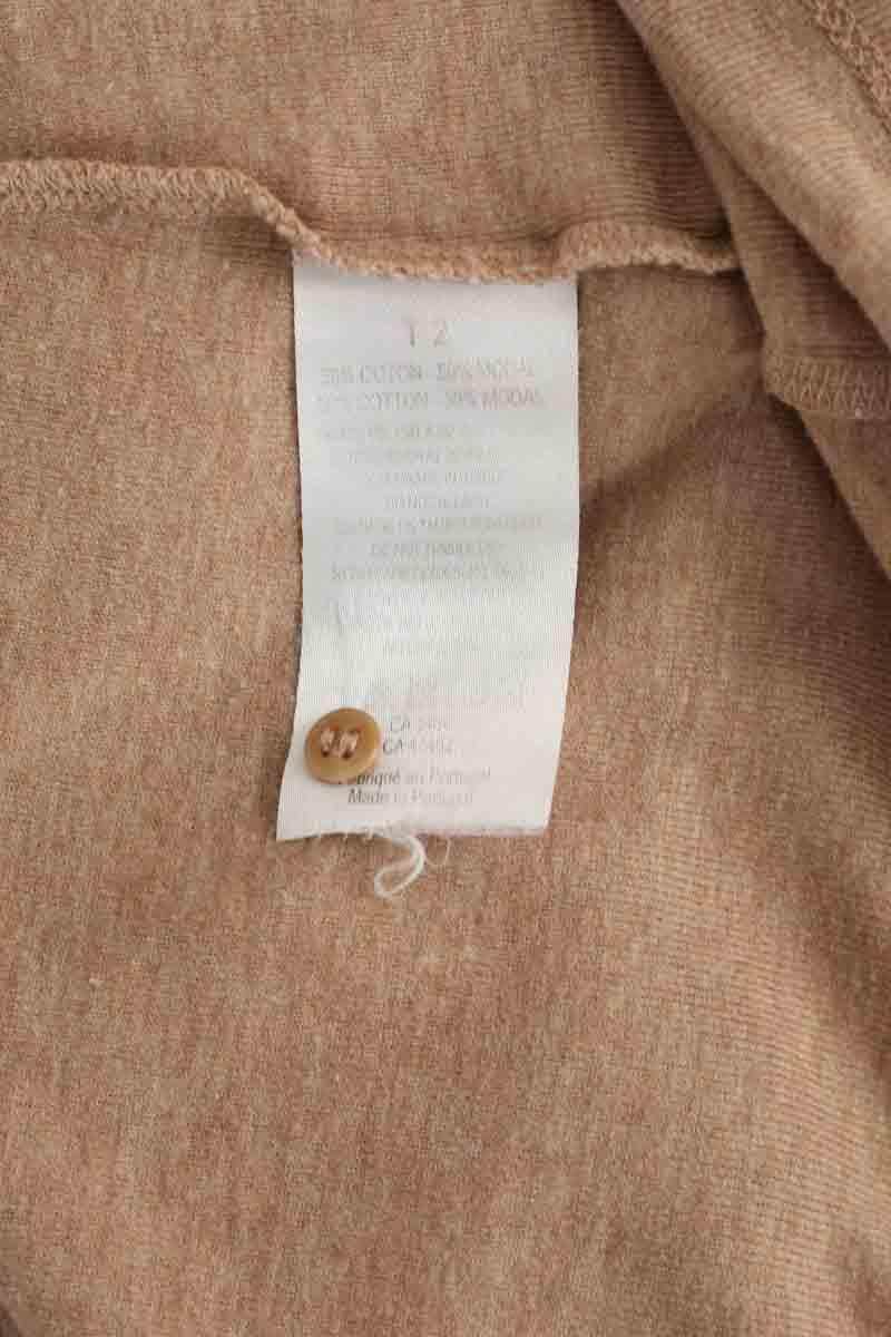 T-shirt Des Petits Hauts Marron en Coton