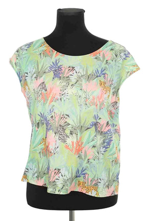 T-shirt Des Petits Hauts Vert en Coton, taille XS - Seconde Main