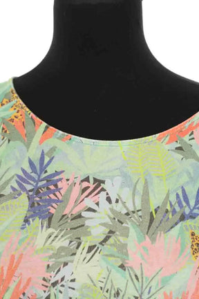 T-shirt Des Petits Hauts Vert en Coton