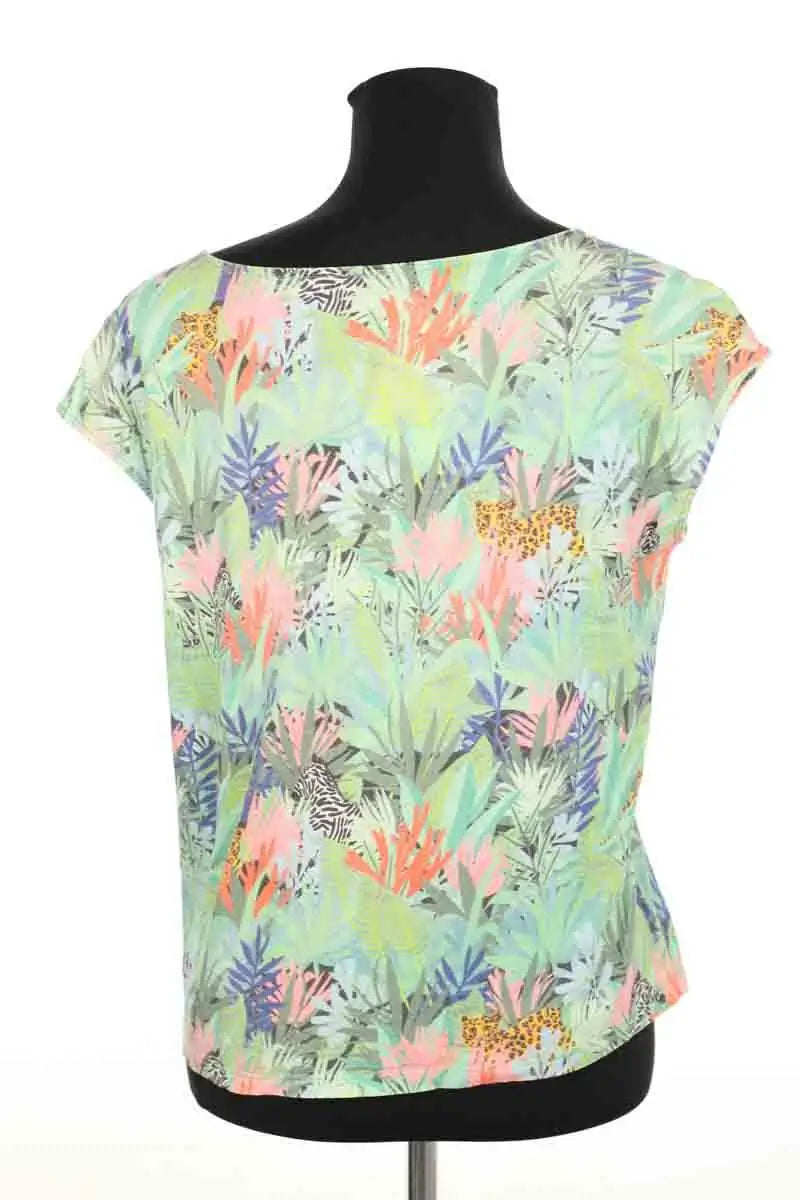 T-shirt Des Petits Hauts Vert en Coton