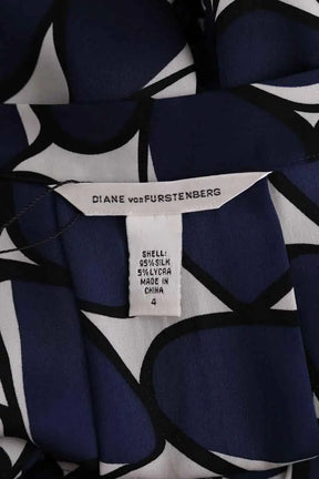 T-shirt Diane Von Furstenberg Marine en Soie