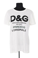 T-shirt Dolce & Gabbana Blanc en Coton, taille XXS - Seconde Main