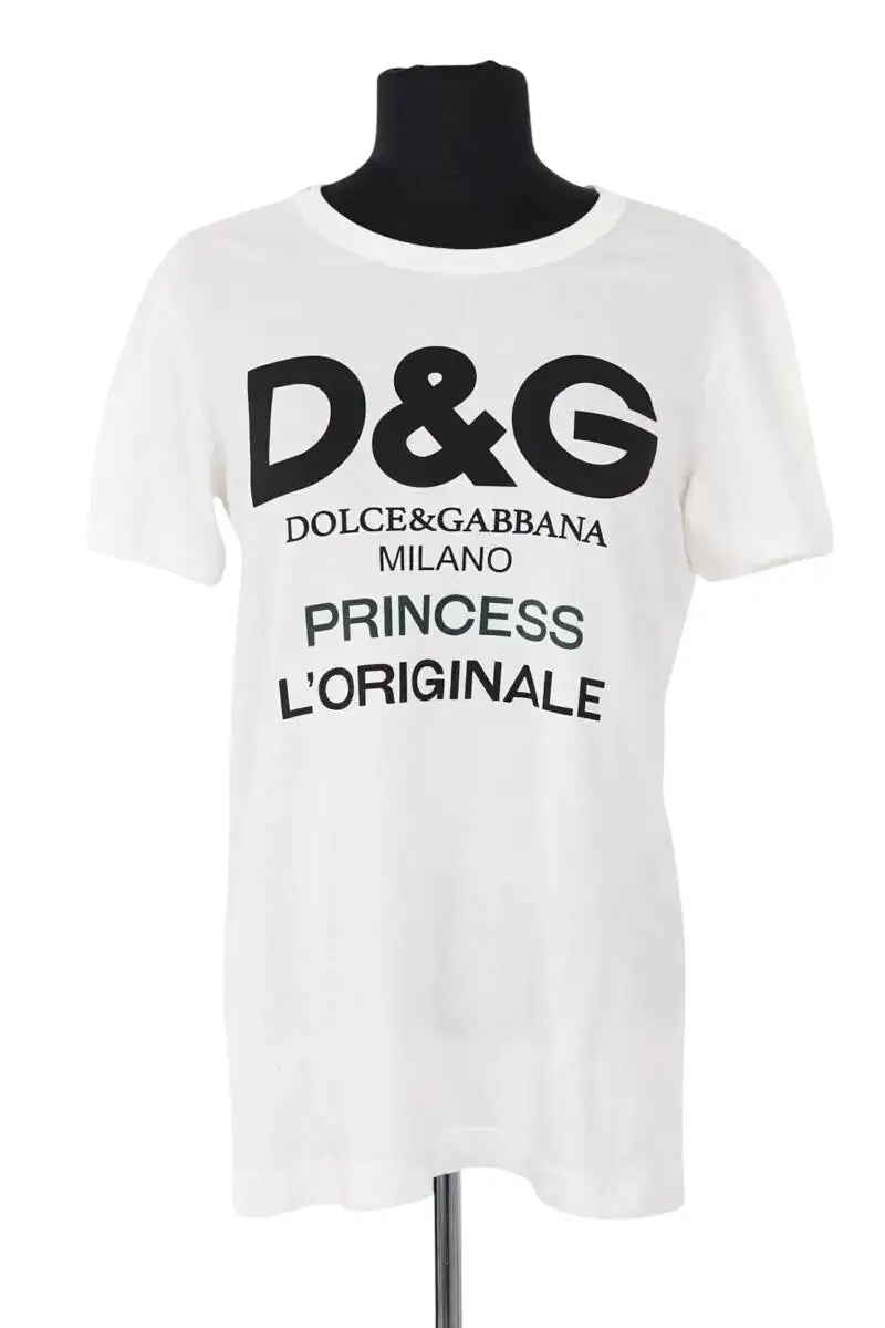 T-shirt Dolce & Gabbana Blanc en Coton, taille XXS - Seconde Main