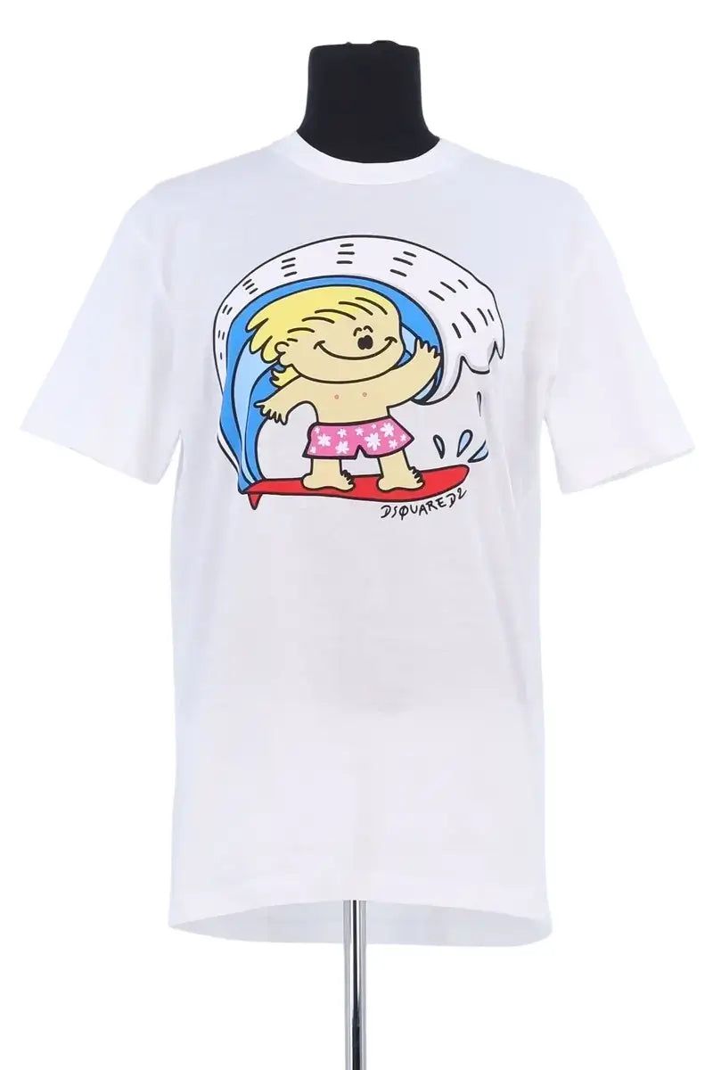T-shirt Dsquared2 Blanc en Coton, taille M - Seconde Main