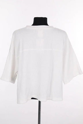 T-shirt Eat Dust Blanc en Coton