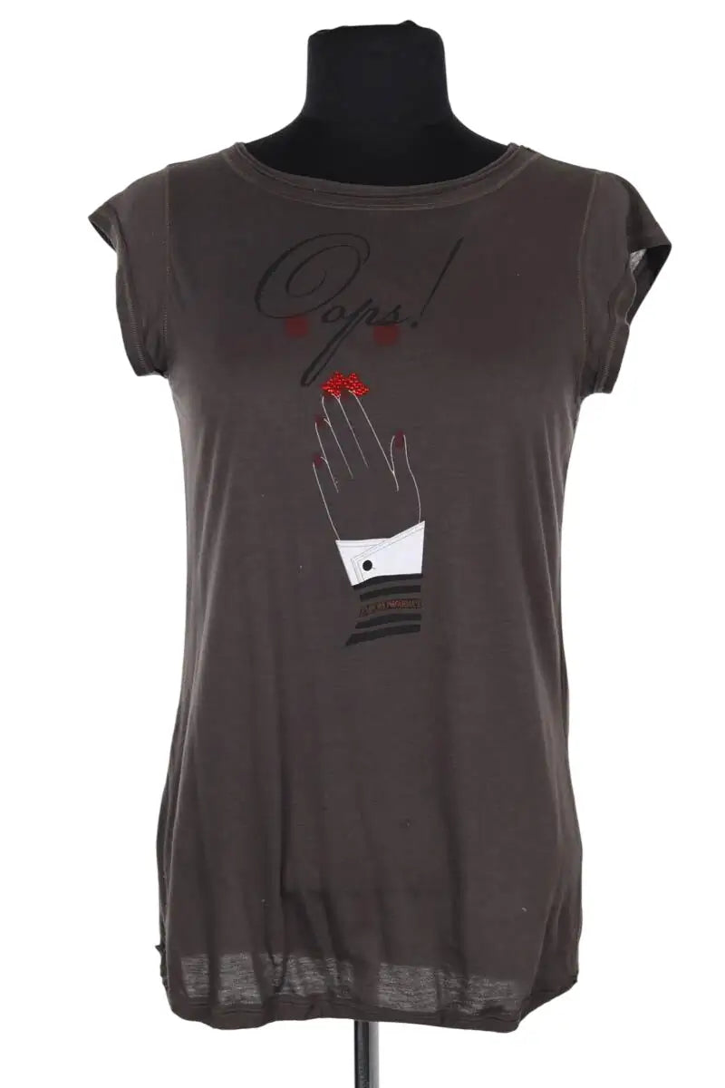 T-shirt Emporio Armani Marron en Coton, taille M - Seconde Main