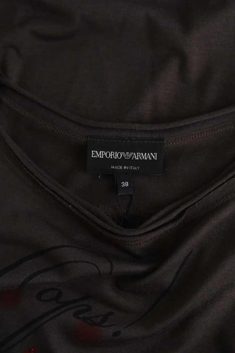 T-shirt Emporio Armani Marron en Coton