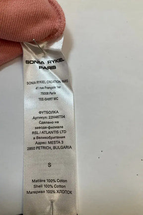 T-shirt éponge Sonia Rykiel Rose en Coton