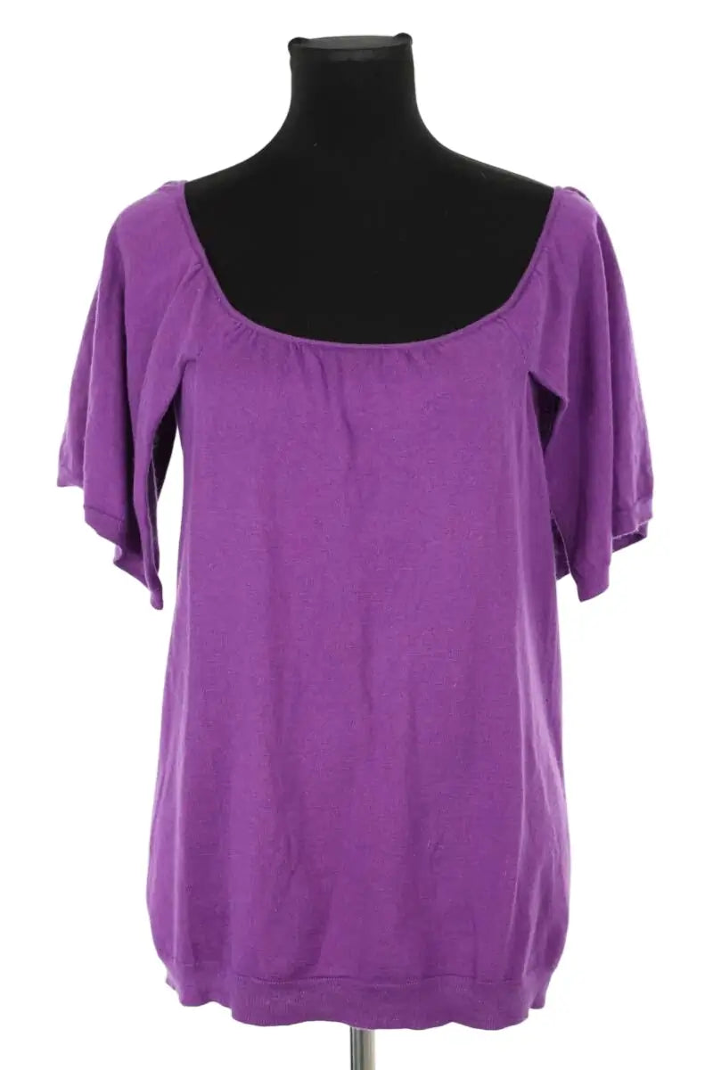 T-shirt Eric Bompard Violet en Cachemire, taille XXL - Seconde Main