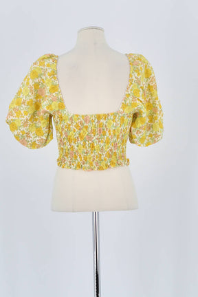 T-shirt Faithfull The Brand Jaune en Lin