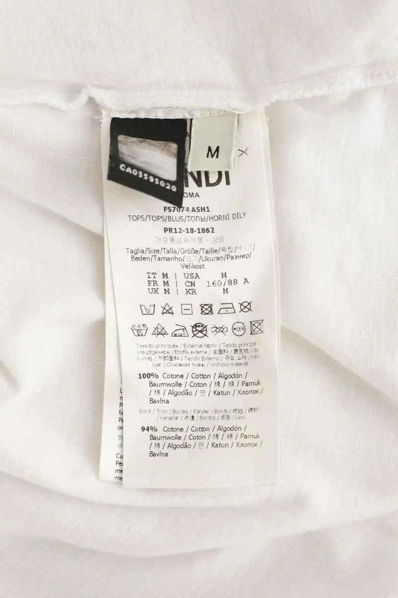 T-shirt Fendi Blanc en Coton