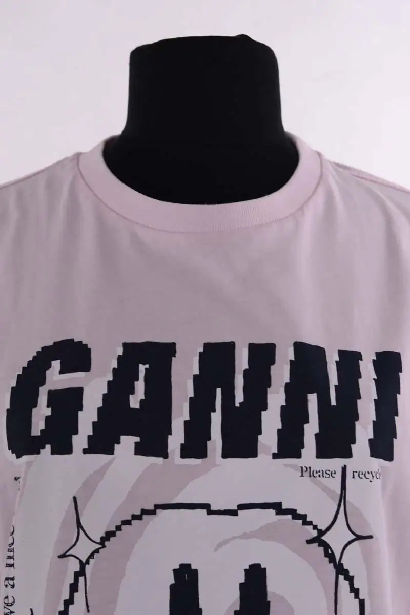 T-shirt Ganni Rose en Coton