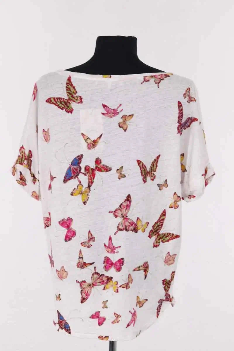 T-shirt Gerard Darel Blanc en Lin