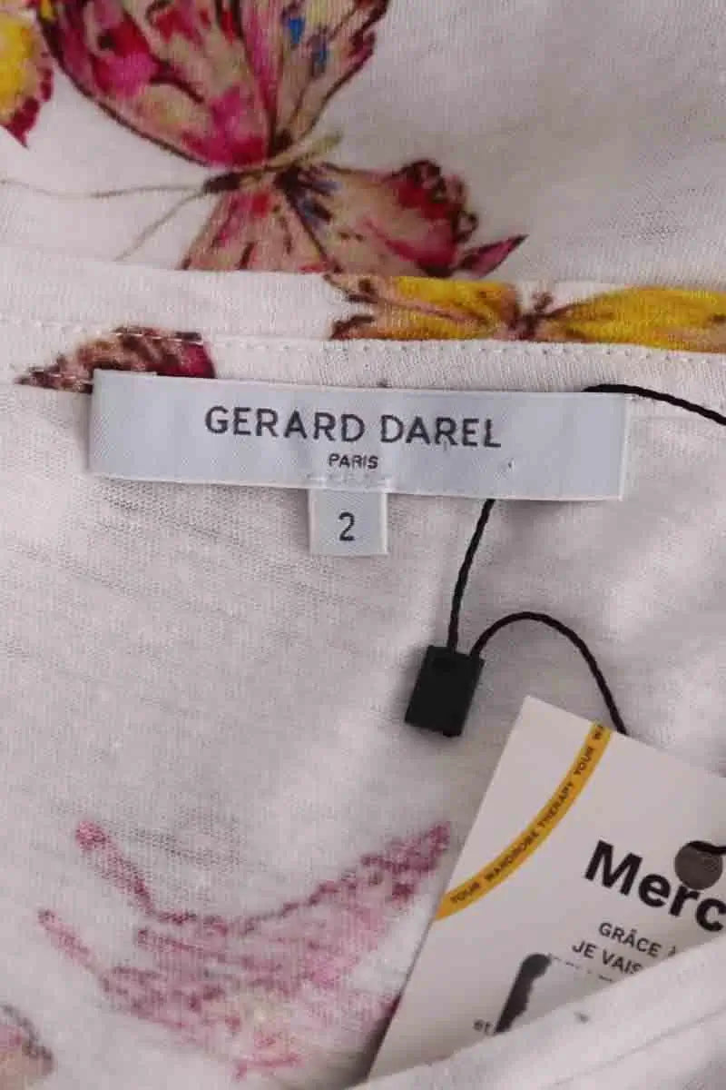 T-shirt Gerard Darel Blanc en Lin