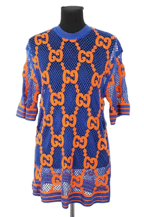T-shirt Gucci Bleu en Coton, taille M - Seconde Main