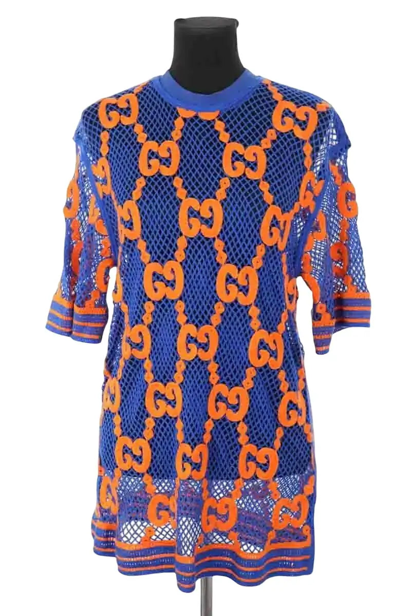 T-shirt Gucci Bleu en Coton, taille M - Seconde Main