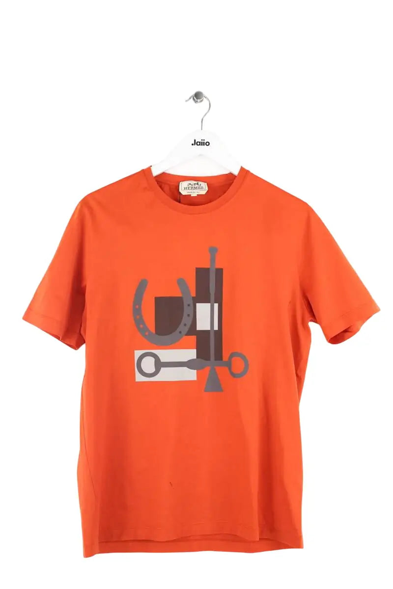 T-shirt Hermès Orange en Coton, taille M - Seconde Main