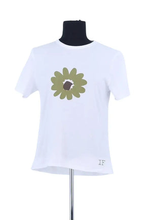 T-shirt Ines de la Fressange Blanc en Coton, taille L - Seconde Main