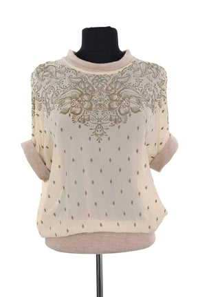 T-shirt Isabel Marant Étoile Beige en Soie, taille XL - Seconde Main