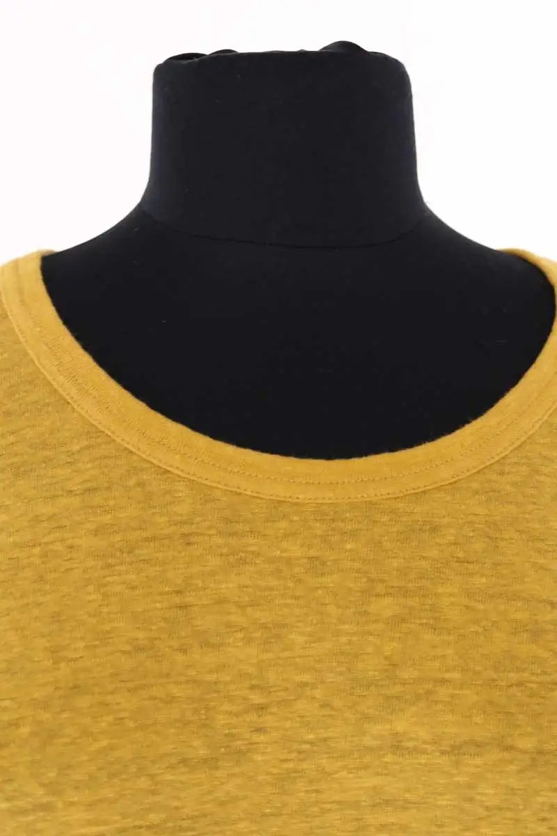 T-shirt Isabel Marant Étoile Jaune en Lin