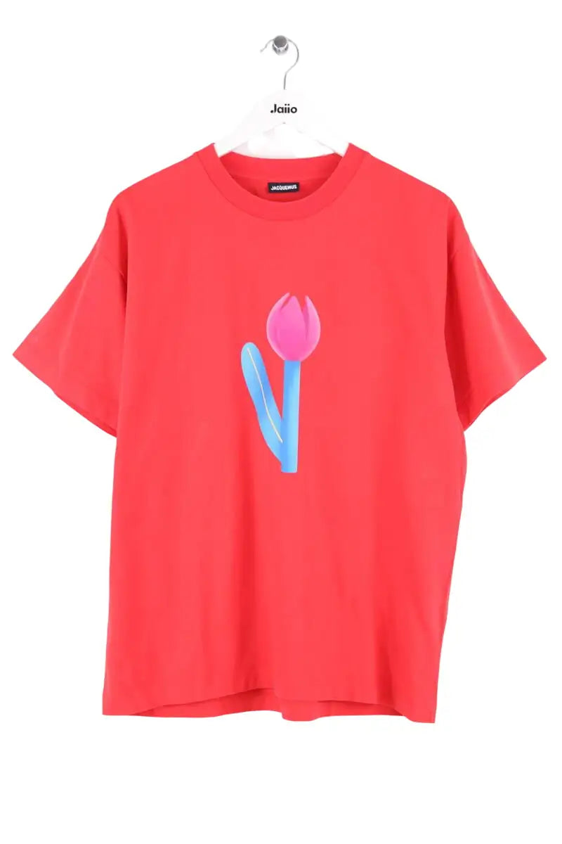 T-shirt Jacquemus Rouge en Coton, taille XL - Seconde Main