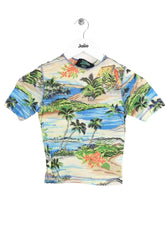 T-shirt Jean Paul Gaultier Bleu en Synthétique, taille XS - Seconde Main