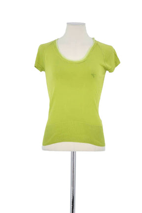 T-shirt Kenzo Vert en Soie, taille M - Seconde Main
