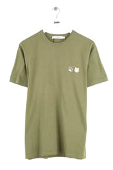 T-shirt Kitsuné Kaki en Coton, taille M - Seconde Main