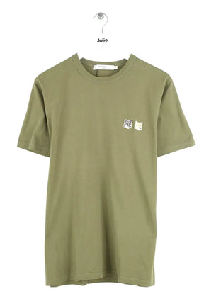 T-shirt Kitsuné Kaki en Coton, taille M - Seconde Main