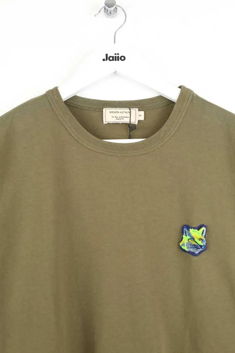 T-shirt Kitsuné Kaki en Coton