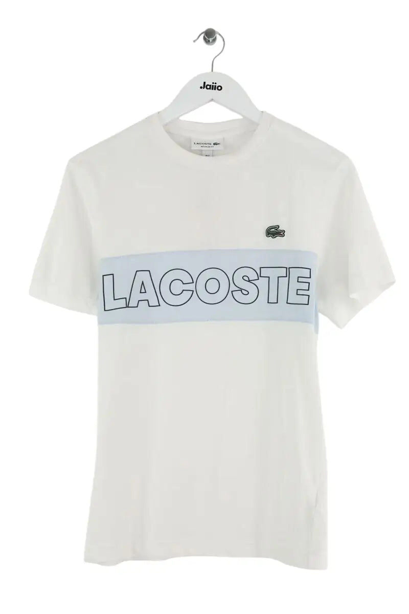 T-shirt Lacoste Blanc en Coton, taille XS - Seconde Main