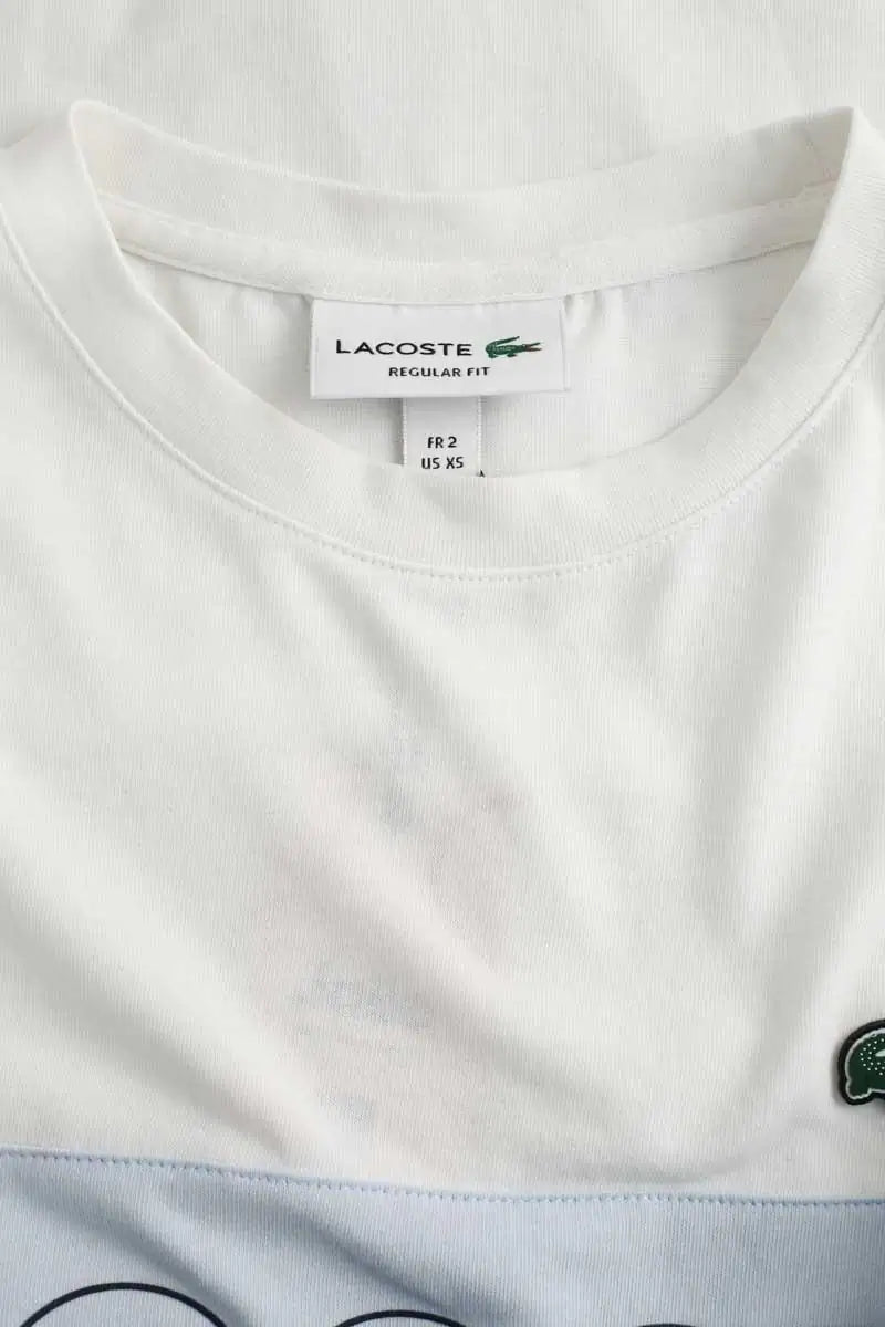 T-shirt Lacoste Blanc en Coton