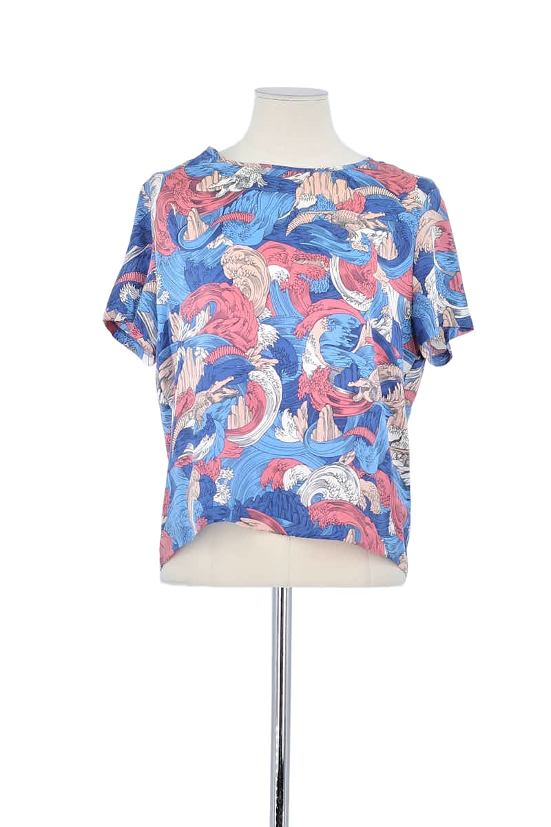 T-shirt Lacoste Bleu en Polyester, taille M - Seconde Main