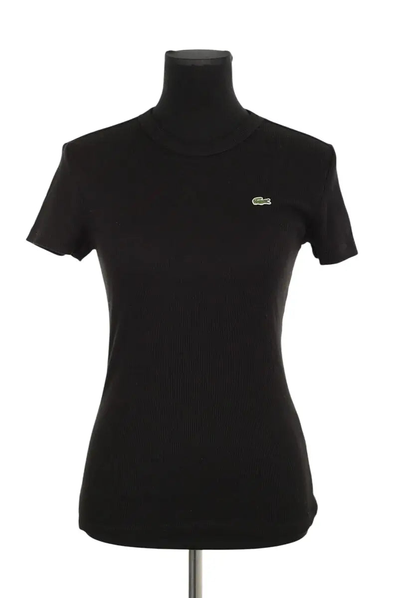 T-shirt Lacoste Noir en Coton, taille M - Seconde Main
