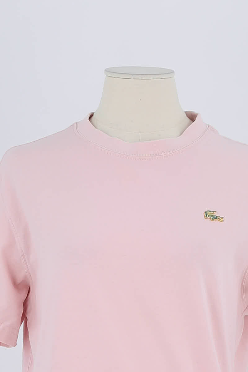 T-shirt Lacoste Rose en Coton