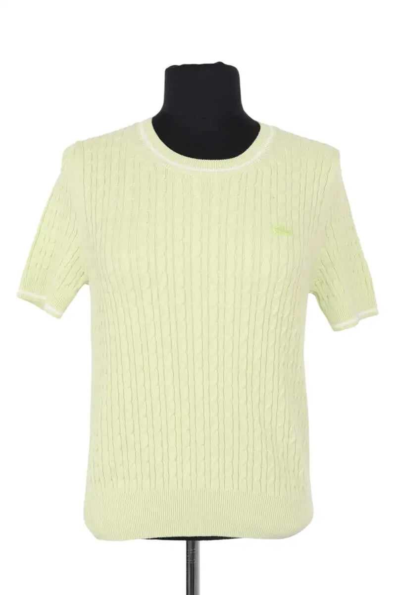 T-shirt Lacoste Vert en Coton, taille S - Seconde Main