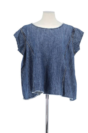 T-shirt Laurence Bras Bleu en Coton, taille XS - Seconde Main