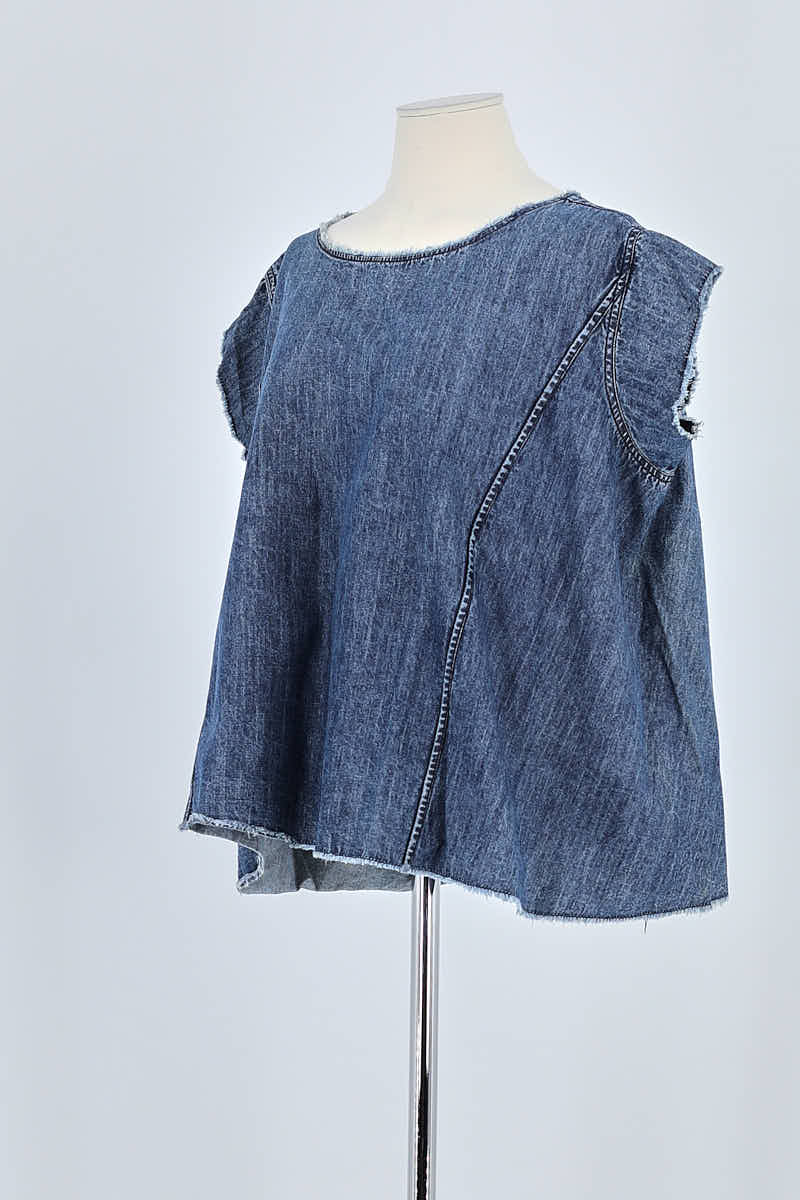 T-shirt Laurence Bras Bleu en Coton