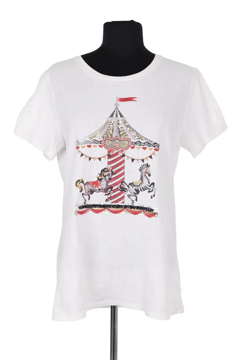 T-shirt Liu Jo Blanc en Coton, taille M - Seconde Main