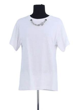 T-shirt Louis Vuitton Blanc en Coton, taille L - Seconde Main