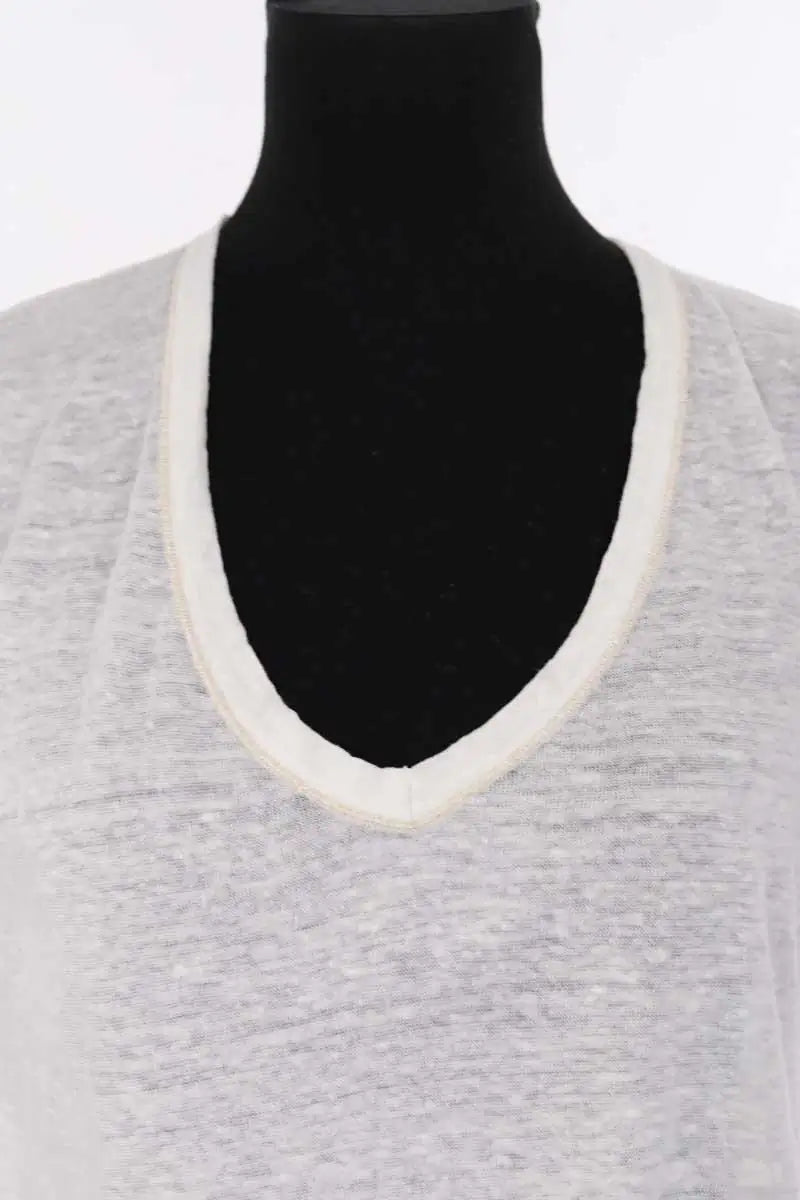 T-shirt Maison Sarah Lavoine Blanc en Lin