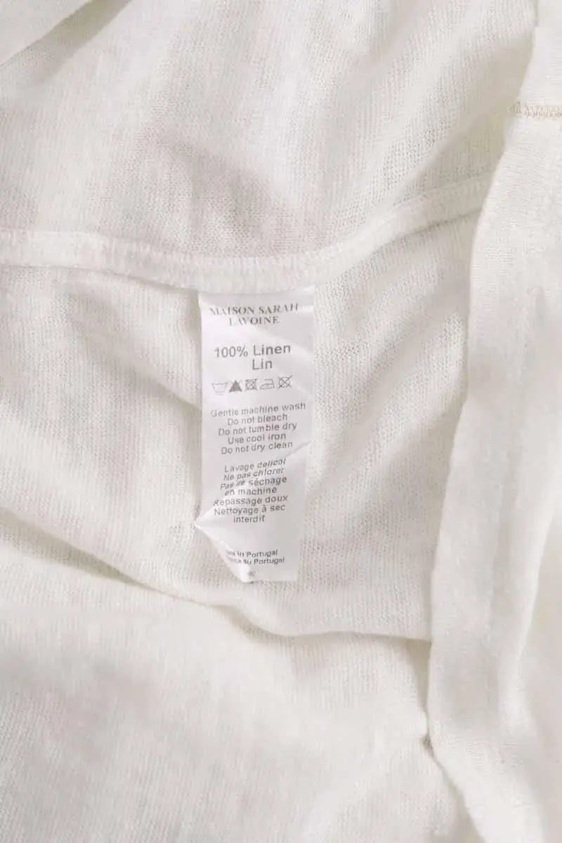 T-shirt Maison Sarah Lavoine Blanc en Lin