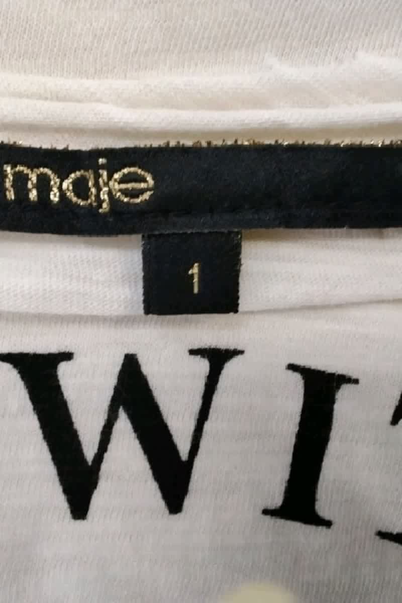 T-shirt Maje Beige en Coton