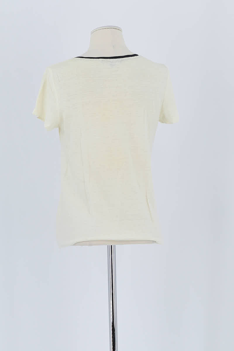 T-shirt Maje Beige en Lin